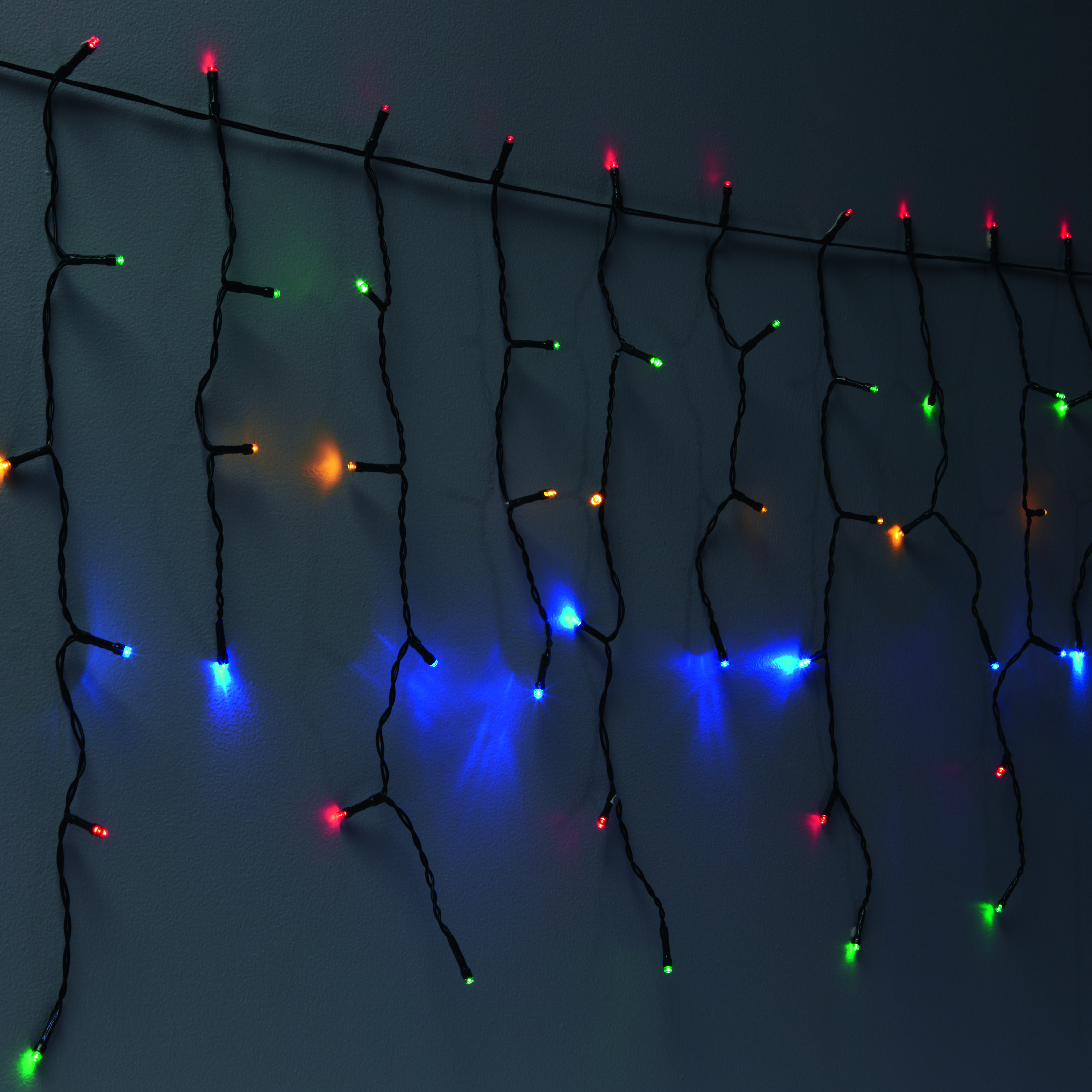 Solar 200 LED Multi-Coloured Icicle Lights