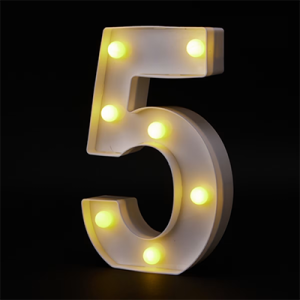 Light Up Number 5